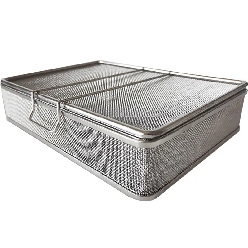 stainless steel basket with lid